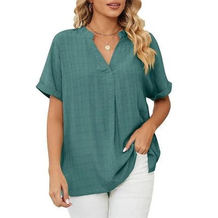 Stijlvolle V-Hals Blouse voor Dames - Visconte