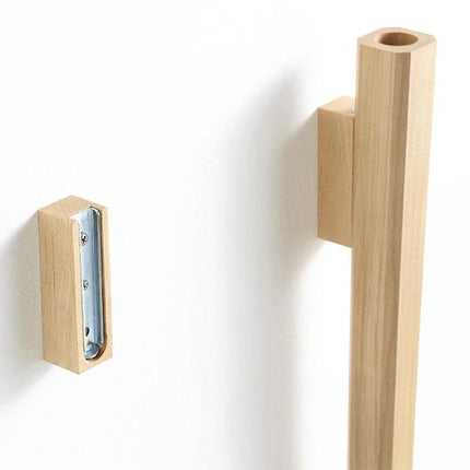 Handcrafted Wooden Spear Wall Vase | Rustic Decor | Includes Watertight Glass Vial | Available in Beech and Walnut | Includes Wall Mount Kit | H 41 cm x W 3.5 cm | Perfect for Flowers or Decorative Items
