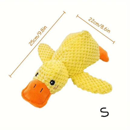 Soft Plush Duck Companion | Anxiety-Reducing Squeaker Toy for Dogs | Calming Cuddly Playmate