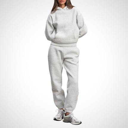 Women's Urban Jogger Set | Stylish Hoodie & Joggers | Soft & Breathable Cotton Tracksuit | Versatile Everyday Attire | Kangaroo Pocket & Adjustable Hood | Elastic Waistband & Side Pockets