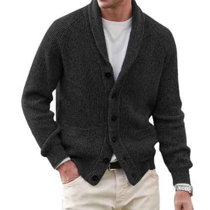FRED | Men's Thick & Warm Cardigan Jacket | Cozy Autumn & Winter Outerwear | Simple Modern Design | Versatile for Casual & Office Wear | Comfortable All-Day Fit