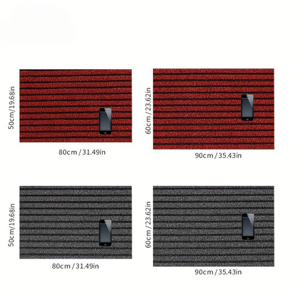 All-Season Durable Striped Doormat | Non-Slip PVC Backing | Stain & Fade Resistant | Low Profile for Indoor & Outdoor Use | Weatherproof Floor Mat 60x90cm