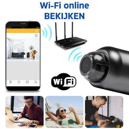 Minieye | 1080p HD Wireless Childcare Camera | Night Vision | Motion Detection | 160° Wide Angle Lens | Long Battery Life | Discreet Design | Remote Access | 128GB SD Card Support