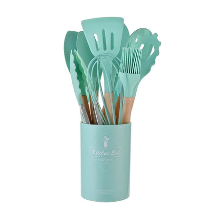 Versatile Silicone Non-Stick Kitchen Utensil Set | 12pc Collection | Heat-Resistant BPA-Free Silicone Tools | Includes Turner, Ladle, Tongs, Spatula & More | Safe for All Cookware | Dishwasher Safe