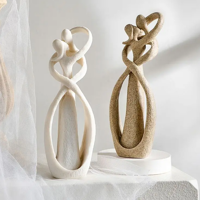 Eternal Embrace Sculpture | Abstract Art | Symbol of Timeless Love | Elegant Home Decor | Thoughtful Gift for Art Lovers
