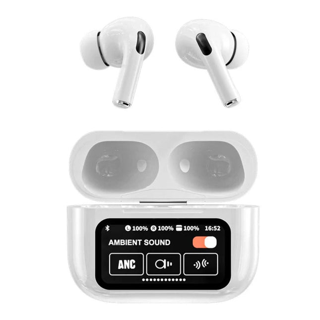 Wings Noise Cancelling Touch Screen Earbuds | Bluetooth 5.4 Wireless | Built-in Speaker | IPX4 Waterproof | Spatial Audio | Lanyard Holes | Dual Ear Call Reduction | Ergonomic Design | Up to 15m Range