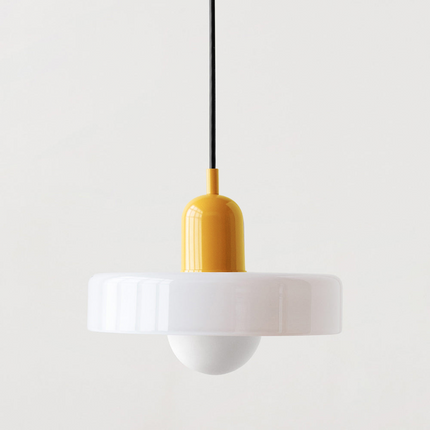 Bauhaus Pendant Light | Vivid Colored Glass | Modern Design | Functional Home Decor | Energy Efficient Lighting for Living Room, Dining Room, Bedroom