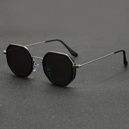 Tristan Polarized Sunglasses | Ultimate UV400 Protection | Stylish Polygonal Lens | Durable Metal & Plastic Design | Gradient Blue & Prism Black | Perfect for Adventurous Outdoor Activities