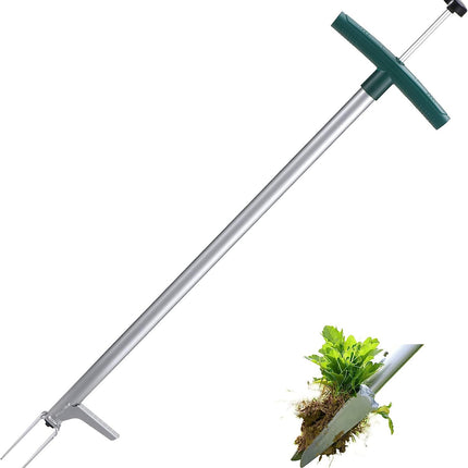 Upgraded Manual Standing Weed Puller | 43" Long Handle | High Duty Stainless Steel for Easy Weed Removal | Efficient Weeder Claw Tool for Dandelions, Thistles, Crabgrass | Soil Aeration | Ergonomic Gardening Tool