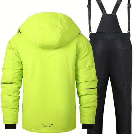 Evil Wolf Ski Suit | Insulated & Water-Repellent | Breathable Material | Adjustable Hood & Cuffs | Snow Catchers | Zippered Pockets | Warmth & Comfort for Extreme Conditions | AlpineGlide