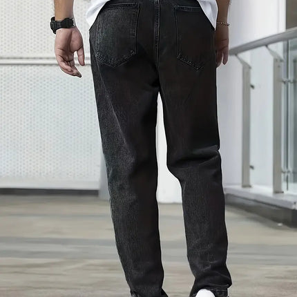 Vintage Straight-Leg Light Washed Men's Denim | Classic Comfort | Mid-Rise Fit | Versatile Style | 100% Cotton | Multiple Sizes | Light-Washed Blue | Durable Everyday Wear | Effortless Casual Look