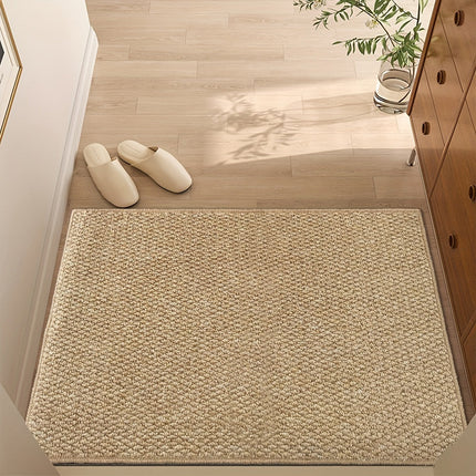 Elegant Natural Look | Durable Jute-Style Doormat with Anti-Slip Base | Dirt-Repellent | Machine Washable | NobleWeave Entrance Rug | 50% Polypropylene