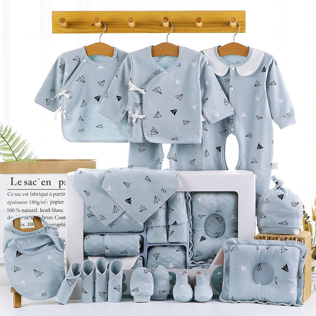 Newborn Pure Cotton Gift Set | 80 cm | Chinese Style | Four-Season Pink & Mist Blue Options