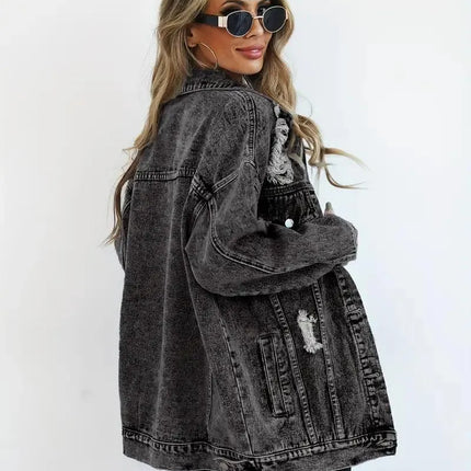 Trendy Oversized Spijkerjas voor Dames - Visconte