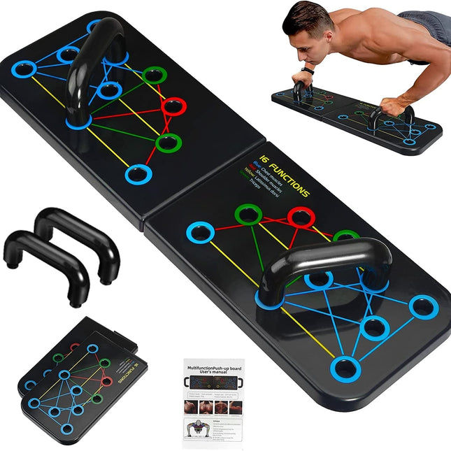 Upgraded Push-Up Board | High-Quality ABS Plastic | Non-Slip Handles | Color-Coded Guided Postures | 660lbs Load Capacity | Easy Assembly | Home and Outdoor Fitness Equipment