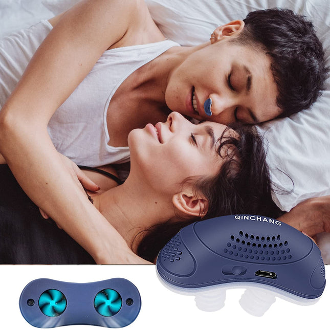 Micro CPAP Device | Advanced Anti Snore Technology | Adjustable Comfort Levels | USB Rechargeable | Silent & Discreet Operation | Built-in Air Purifier | Compact & User-Friendly Design | Blue/White