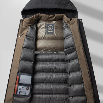 Men's Waterproof Winter Jacket | Quilted Filling | Zipper Pockets | Breathable & Warm | Regular Fit | Puento Fortade