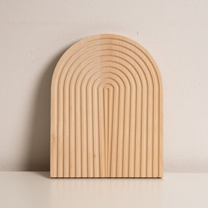 Lumi Natural Beech Wood Serving Board | Cheese Platter | Charcuterie and Baguette Tray | Elegant Kitchen Display | Easy to Clean | Gift for Entertainers | Multiple Shapes & Sizes Available