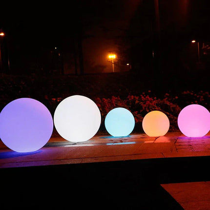 GlowSphere | Spherical Outdoor Accent Lighting | Weatherproof LED Garden Light with Remote | 16 Color Options | Ideal for Patios, Lawns, Verandas | Long-lasting Battery | Indoor/Outdoor Use