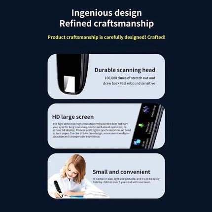 Instant Language Translator | 113 Language Support | Voice Recorder | Compact & Lightweight | Real-Time Text & Voice Translations | Interactive E-Dictionary | High-Precision OCR | Ideal for Travel & Study