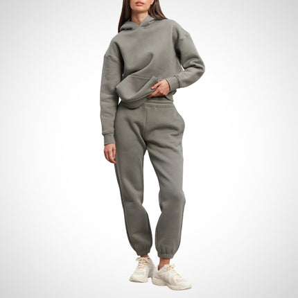 Women's Urban Jogger Set | Stylish Hoodie & Joggers | Soft & Breathable Cotton Tracksuit | Versatile Everyday Attire | Kangaroo Pocket & Adjustable Hood | Elastic Waistband & Side Pockets
