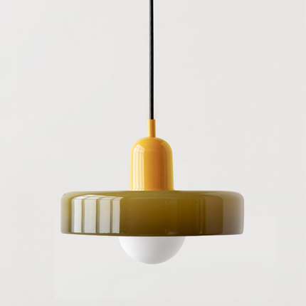 Bauhaus Pendant Light | Vivid Colored Glass | Modern Design | Functional Home Decor | Energy Efficient Lighting for Living Room, Dining Room, Bedroom