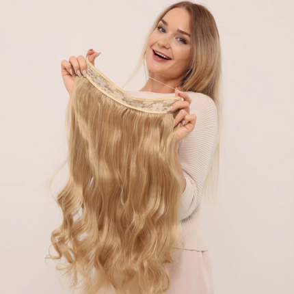 Invisible Wire Hair Extensions | Wavy & Straight Styles | Quick & Secure Application | Lightweight Comfort | Adjustable Wire for Custom Fit | No Clips & Hair-Friendly | Perfect for Effortless Length & Volume