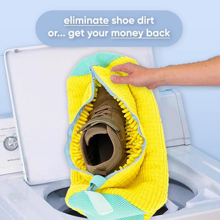 Microfiber Shoe Care Bag | Protects from Water Damage | No Fading or Shrinking | Gentle Cleansing for All Shoe Types | Reusable & Washable | Innovative Shoe Cleaning Accessory with Soft Bristles