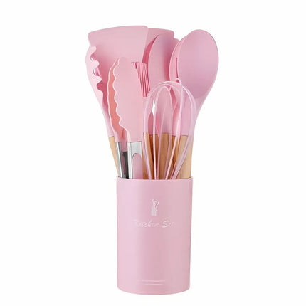 Versatile Silicone Non-Stick Kitchen Utensil Set | 12pc Collection | Heat-Resistant BPA-Free Silicone Tools | Includes Turner, Ladle, Tongs, Spatula & More | Safe for All Cookware | Dishwasher Safe