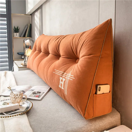 EmbraceNest Large Plush Support Pillow | Rectangular Design | Soft Eco-Friendly Fabric | Versatile Comfort | Ideal for Home Relaxation | 60x50x20 cm | High-Quality Cotton Plush | Premium PP Filling