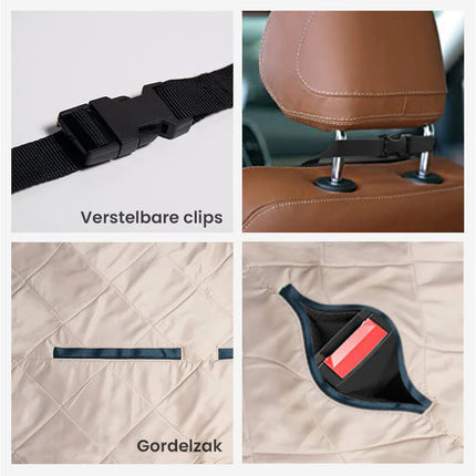 Dog Car Seat Cushion | Waterproof | Anti-Scratch | Foldable | Large Size for Medium & Big Dogs | Comfortable Edges | Seat Belt Attachments | 92x127.6cm | Suitable for Travel