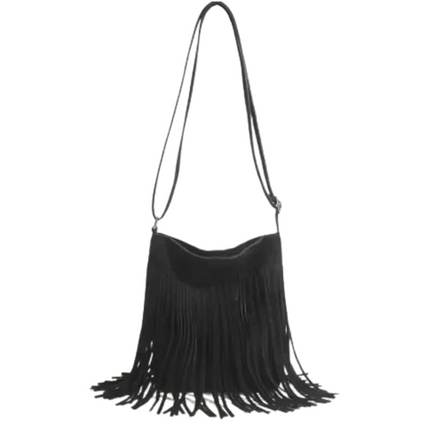 ABIGAIL | Women's Bohemian Fringe Crossbody Bag | Vintage Casual Style | Adjustable Shoulder Strap | Spacious Interior | Large Capacity