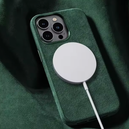 iPhone MagSafe Case | Alcantara Material | Premium Protection | Scratch Resistant | Slim Fit | Compatible with MagSafe Accessories | Stylish and Durable Design