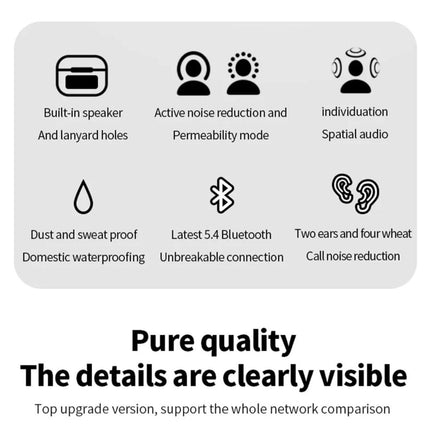 Wings Noise Cancelling Touch Screen Earbuds | Bluetooth 5.4 Wireless | Built-in Speaker | IPX4 Waterproof | Spatial Audio | Lanyard Holes | Dual Ear Call Reduction | Ergonomic Design | Up to 15m Range