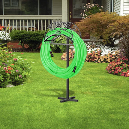 Heavy Duty Metal Garden Hose Holder | Freestanding Lawn Organizer | Supports 150ft Hose | Rust-Proof Steel Construction | 42.3" Tall | Detachable Yard Hose Stand | Outdoor Hose Management Solution