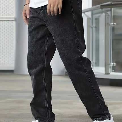 Vintage Straight-Leg Light Washed Men's Denim | Classic Comfort | Mid-Rise Fit | Versatile Style | 100% Cotton | Multiple Sizes | Light-Washed Blue | Durable Everyday Wear | Effortless Casual Look