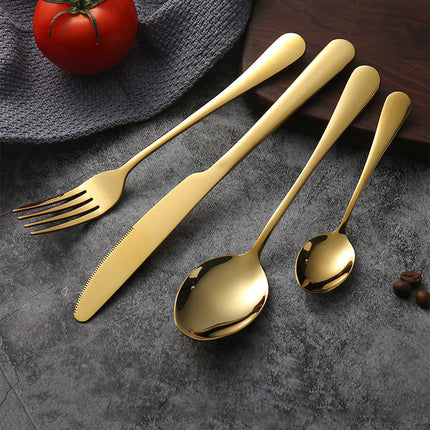 Beverly 24-Piece Luxury Stainless Steel Flatware Set | Elegant Tableware for 6 | Dishwasher Safe