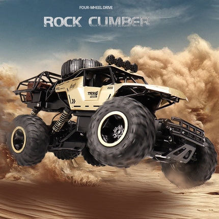 1:12 Scale 6-Wheel RC Monster Truck | Off-Road Capability | Advanced 2.4GHz Technology | Shock Absorbers | Non-Slip Tires | High Speed 52 km/h | USB Rechargeable Battery | Black & Gold Options