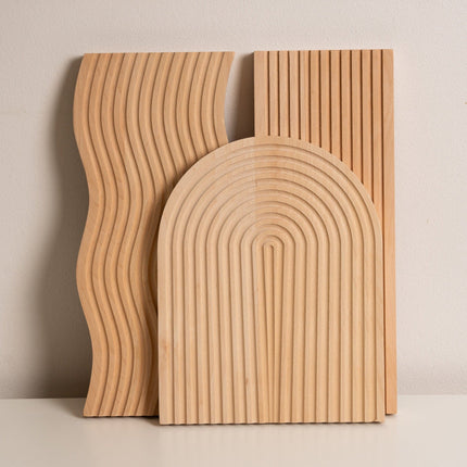 Lumi Natural Beech Wood Serving Board | Cheese Platter | Charcuterie and Baguette Tray | Elegant Kitchen Display | Easy to Clean | Gift for Entertainers | Multiple Shapes & Sizes Available