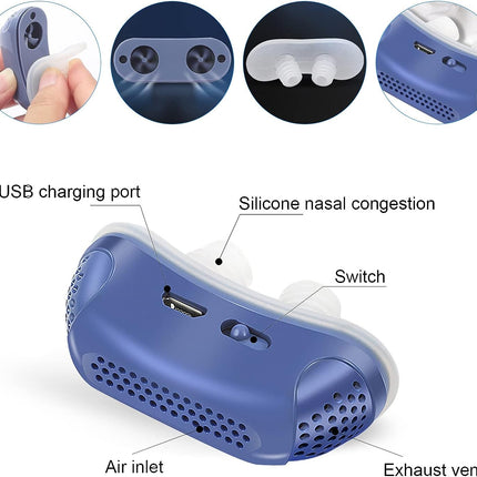 Micro CPAP | Travel-Friendly Sleep Solution | Anti-Snoring Device | Medical-Grade Silicone | Compact & Portable | Comfortable Nasal Fit | Whisper-Quiet Operation