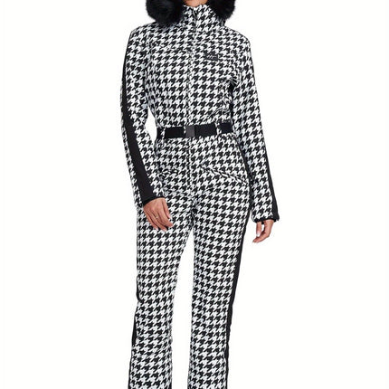 Women's Waterproof Ski & Snowboard Jumpsuit | Warm Lined with Belt | Essential Winter Gear by Nikcky