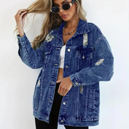Trendy Oversized Spijkerjas voor Dames - Visconte