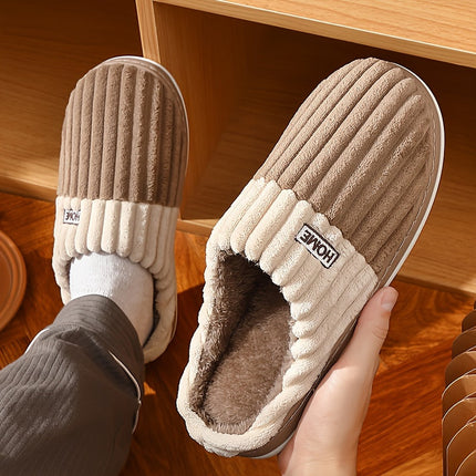 Men's Slippers | Warm Thick Lining - Machine Washable - Versatile Colors - Waterproof Sole