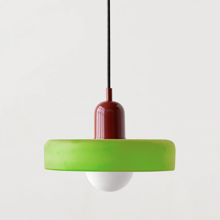 Bauhaus Pendant Light | Vivid Colored Glass | Modern Design | Functional Home Decor | Energy Efficient Lighting for Living Room, Dining Room, Bedroom