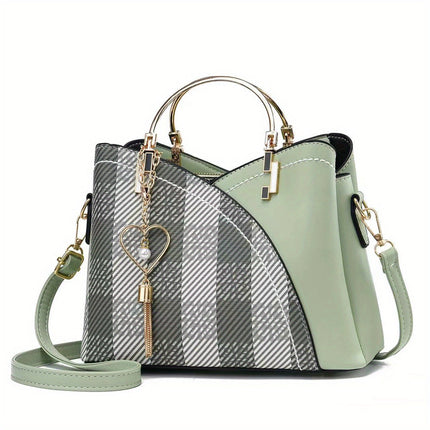 YSL Essential Luxury Leather Shoulder Bag | Vibrant Color Block Design | Stylish Tassel Accents | Spacious Interior