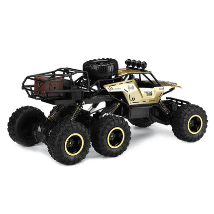 1:12 Scale 6-Wheel RC Monster Truck | Off-Road Capability | Advanced 2.4GHz Technology | Shock Absorbers | Non-Slip Tires | High Speed 52 km/h | USB Rechargeable Battery | Black & Gold Options