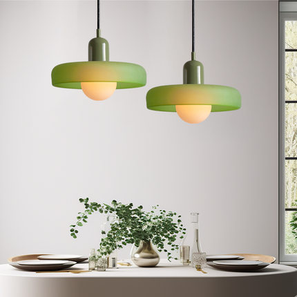 Bauhaus Pendant Light | Vivid Colored Glass | Modern Design | Functional Home Decor | Energy Efficient Lighting for Living Room, Dining Room, Bedroom