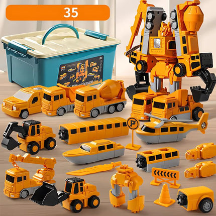 Magnetic Snap-Together Transform Car Toy | Educational STEM Building Set for Kids 2+ | Innovative Problem-Solving and Imaginative Play | Safe ABS Material | Includes Engineering and Military Series Pieces