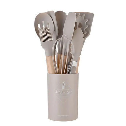 Versatile Silicone Non-Stick Kitchen Utensil Set | 12pc Collection | Heat-Resistant BPA-Free Silicone Tools | Includes Turner, Ladle, Tongs, Spatula & More | Safe for All Cookware | Dishwasher Safe