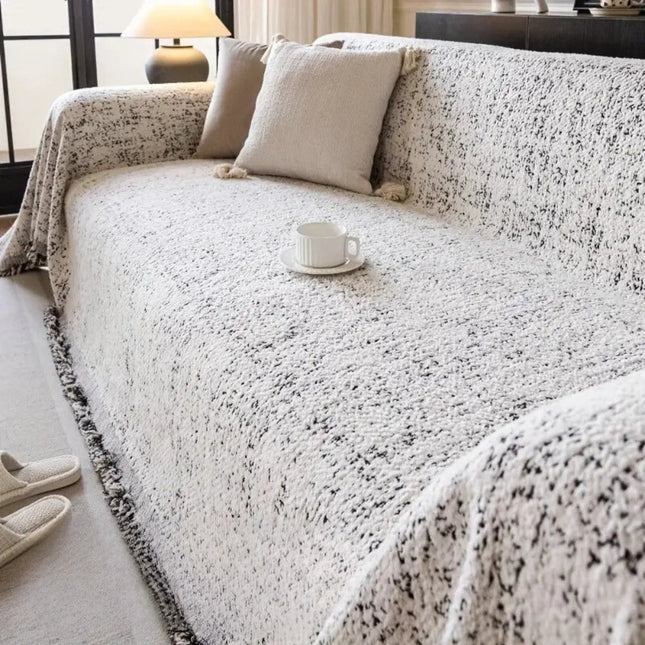 Reversible Sofa Cover | Nordic Speckle Design | Boho Style | Cotton Microfiber Blend | Machine Washable | Non-Slip Pet-Friendly | Perfect for Armchairs, Loveseats, Sofas | Modern Rustic Home Decor